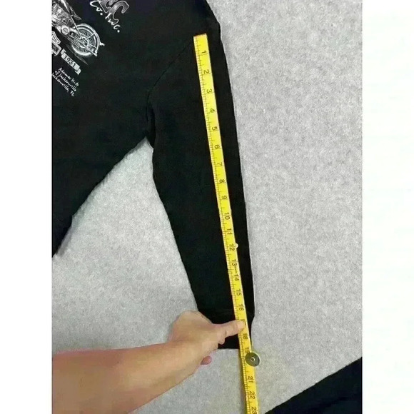 VTG Y2K Harley-Davidson Women’s V-Neck Sweater XS Black Pullover Biker Florida - Picture 12 of 14